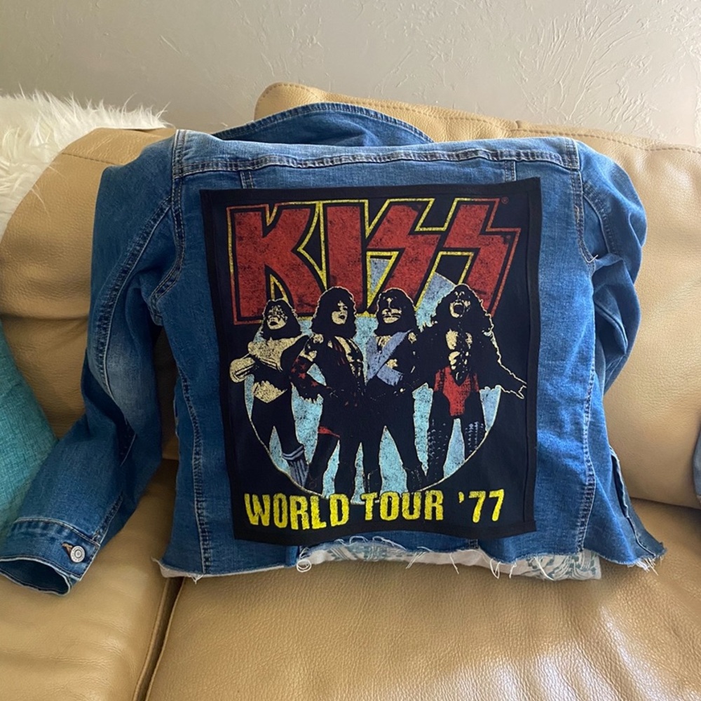 KISS World Tour '77 Custom Denim Jacket One of a Kind | Size S - Picture 7 of 7